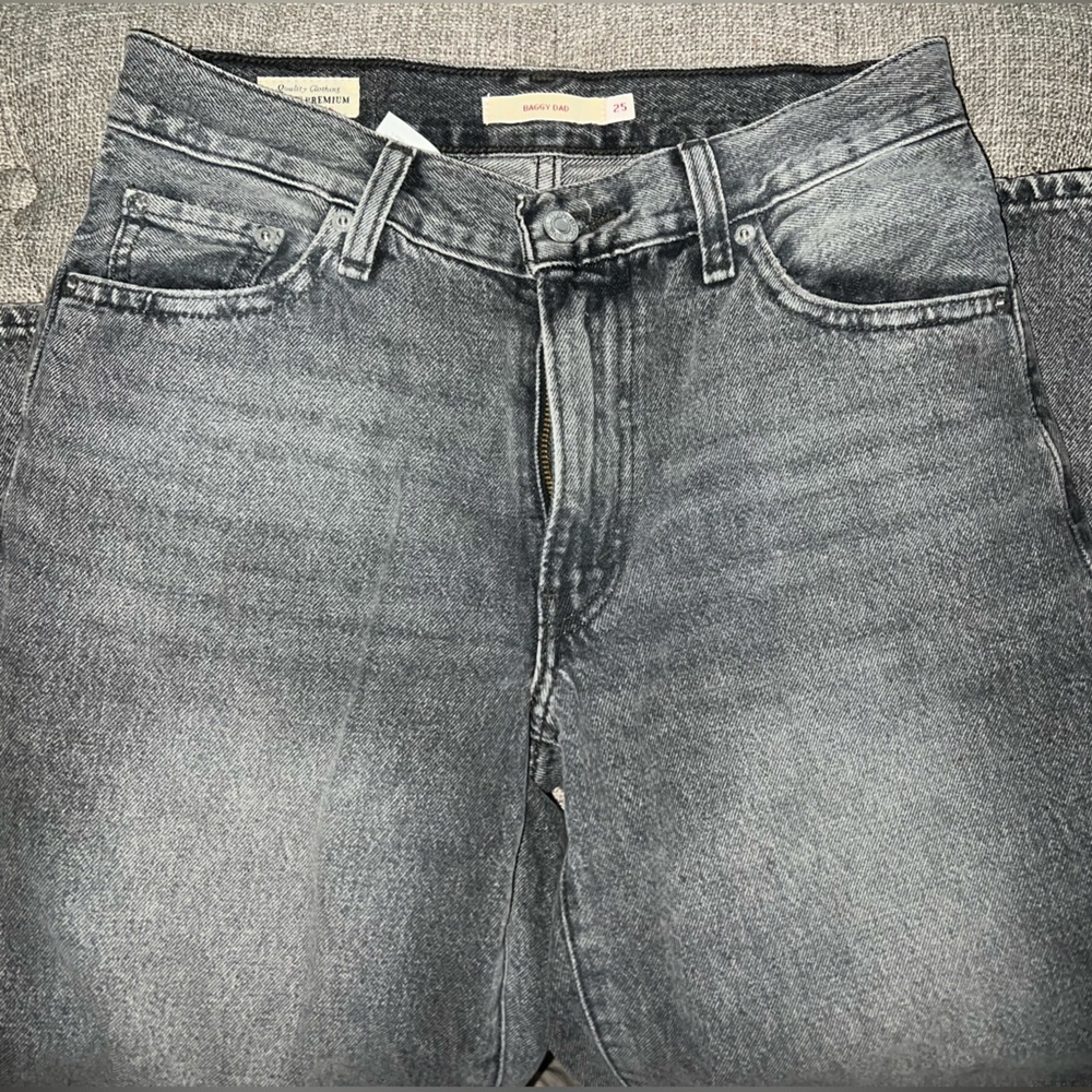 Levi's Gray Baggy Dad Jeans